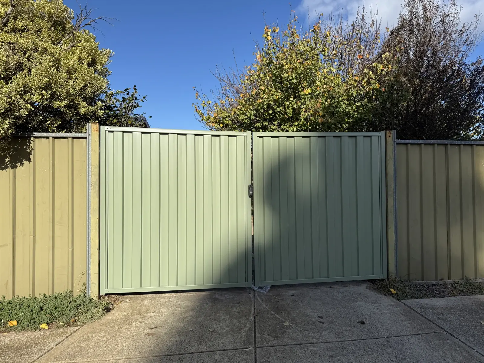 Green double gates — APS Pro Fencing